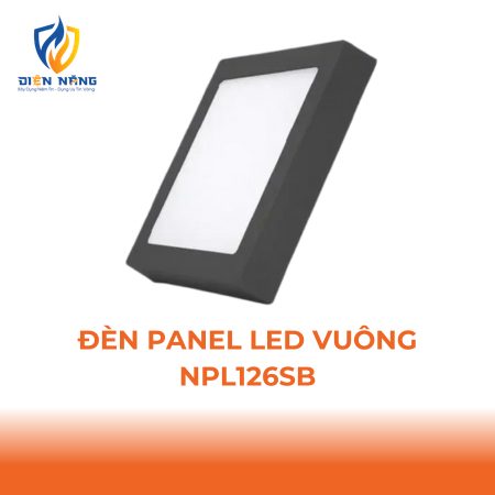 Đèn Panel LED đen, vuông 12W 6500K
