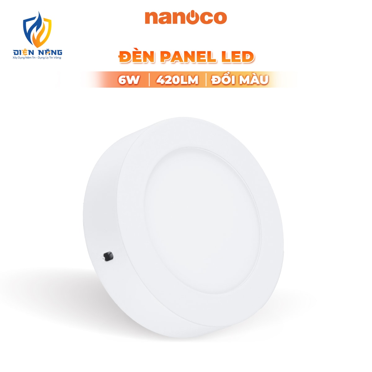 Đèn Panel LED trắng, tròn 6W đổi màu - anh 2