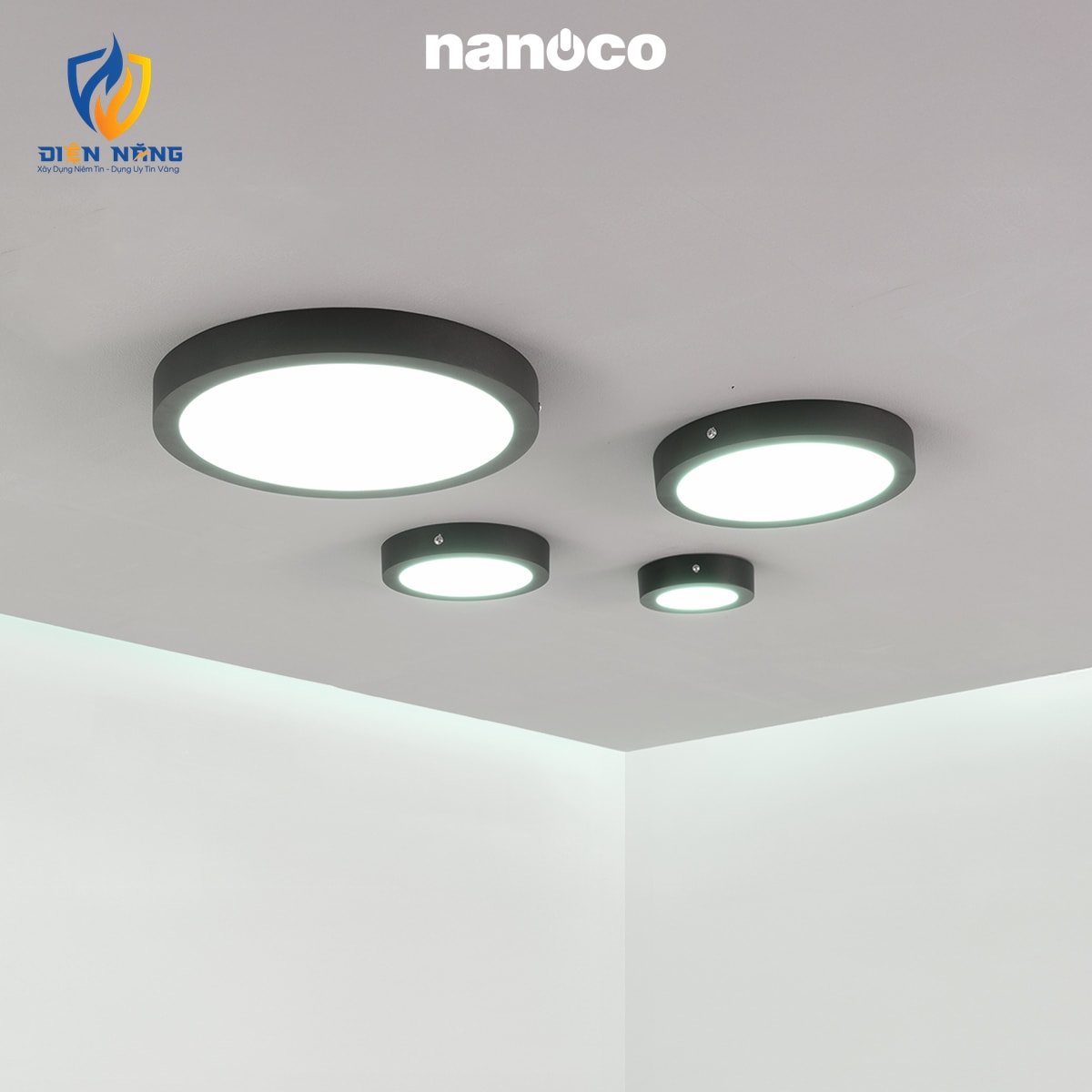 Đèn Panel LED đen, tròn 6W đổi màu - anh 4