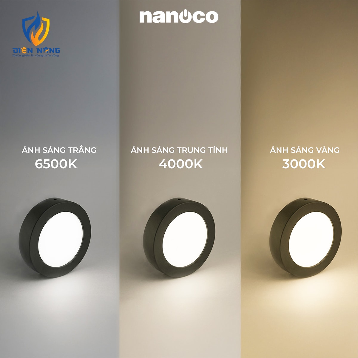 Đèn Panel LED đen, tròn 6W đổi màu - anh 3