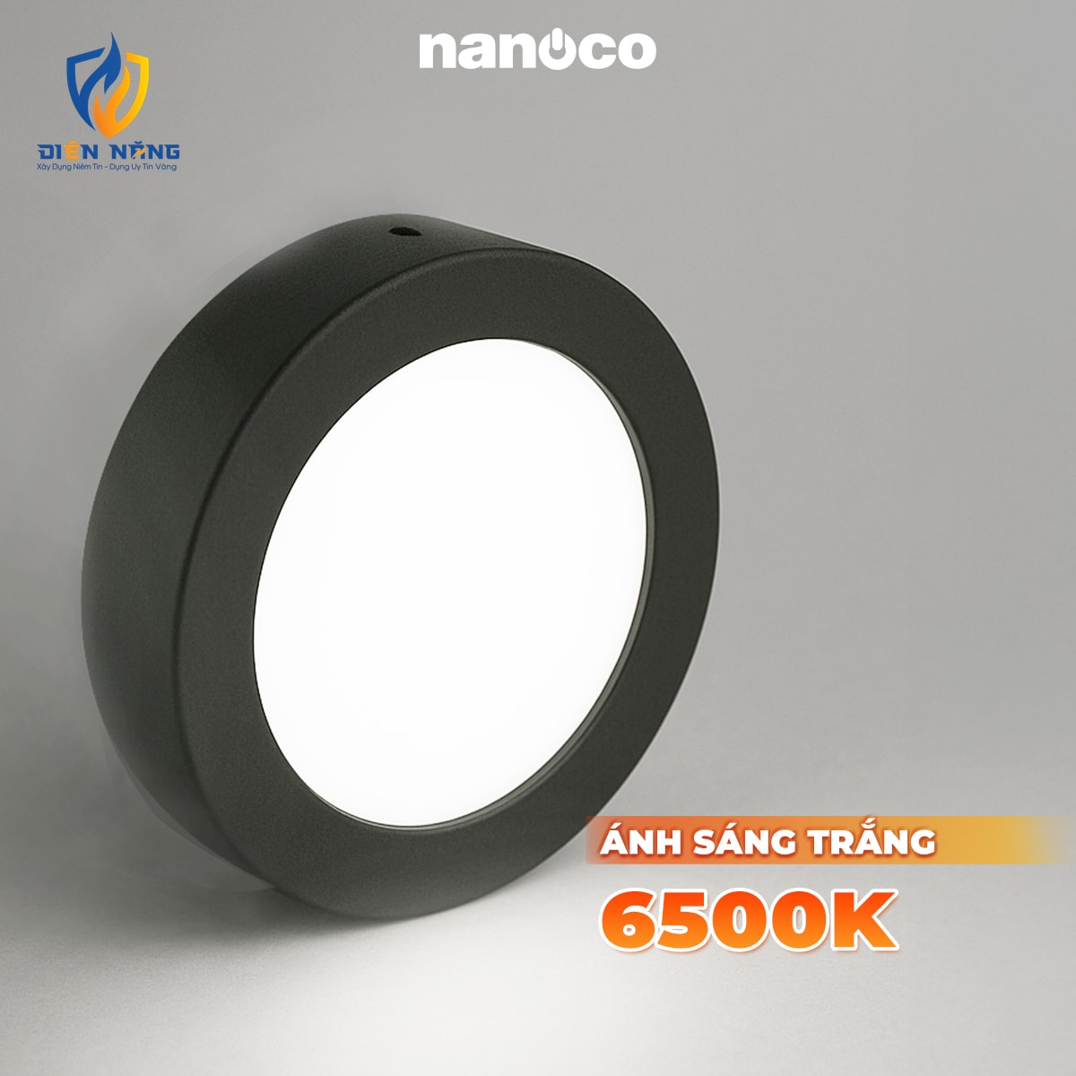 Đèn Panel LED đen, tròn 6W 6500K - anh 3