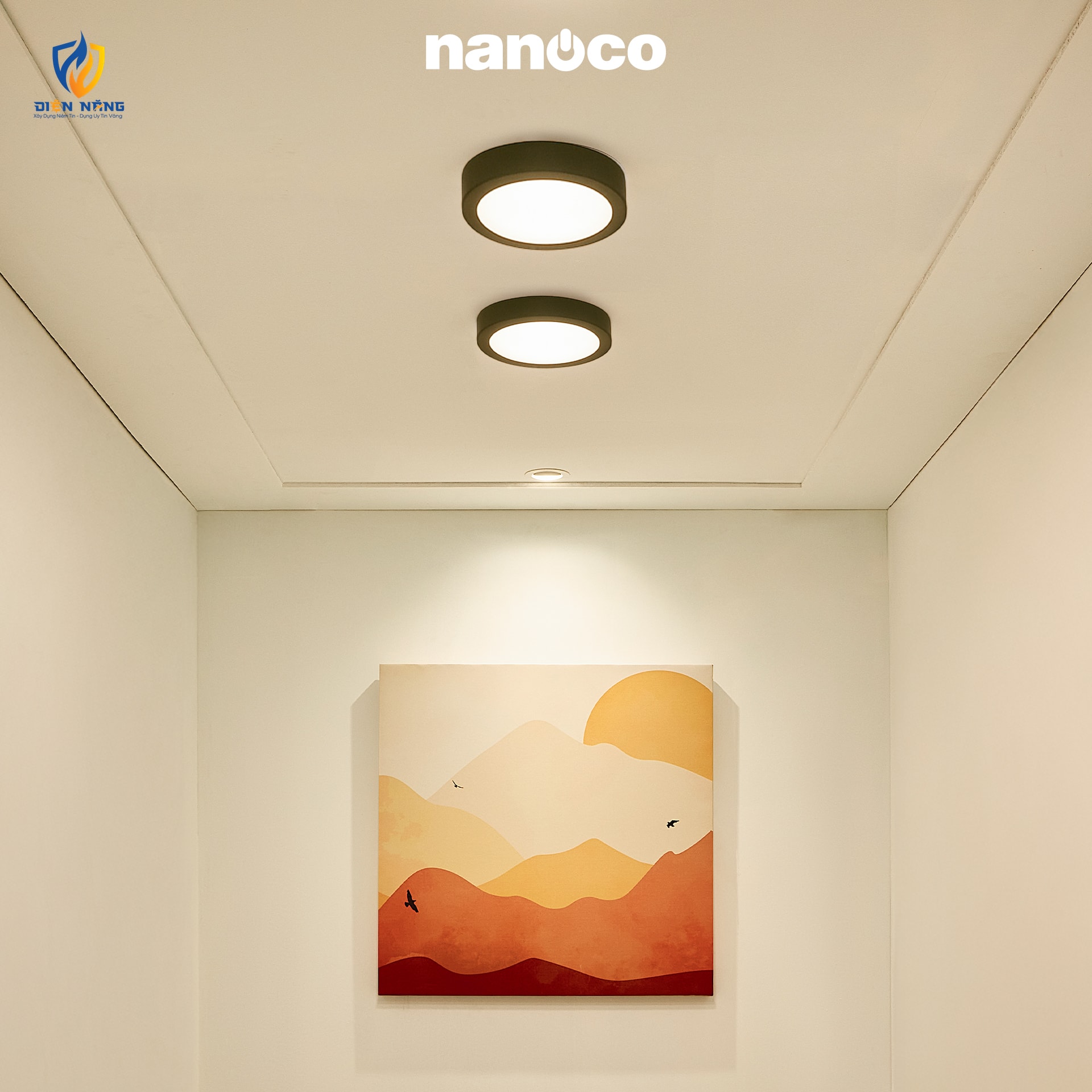 Đèn Panel LED đen, tròn 6W 3000K - anh 5