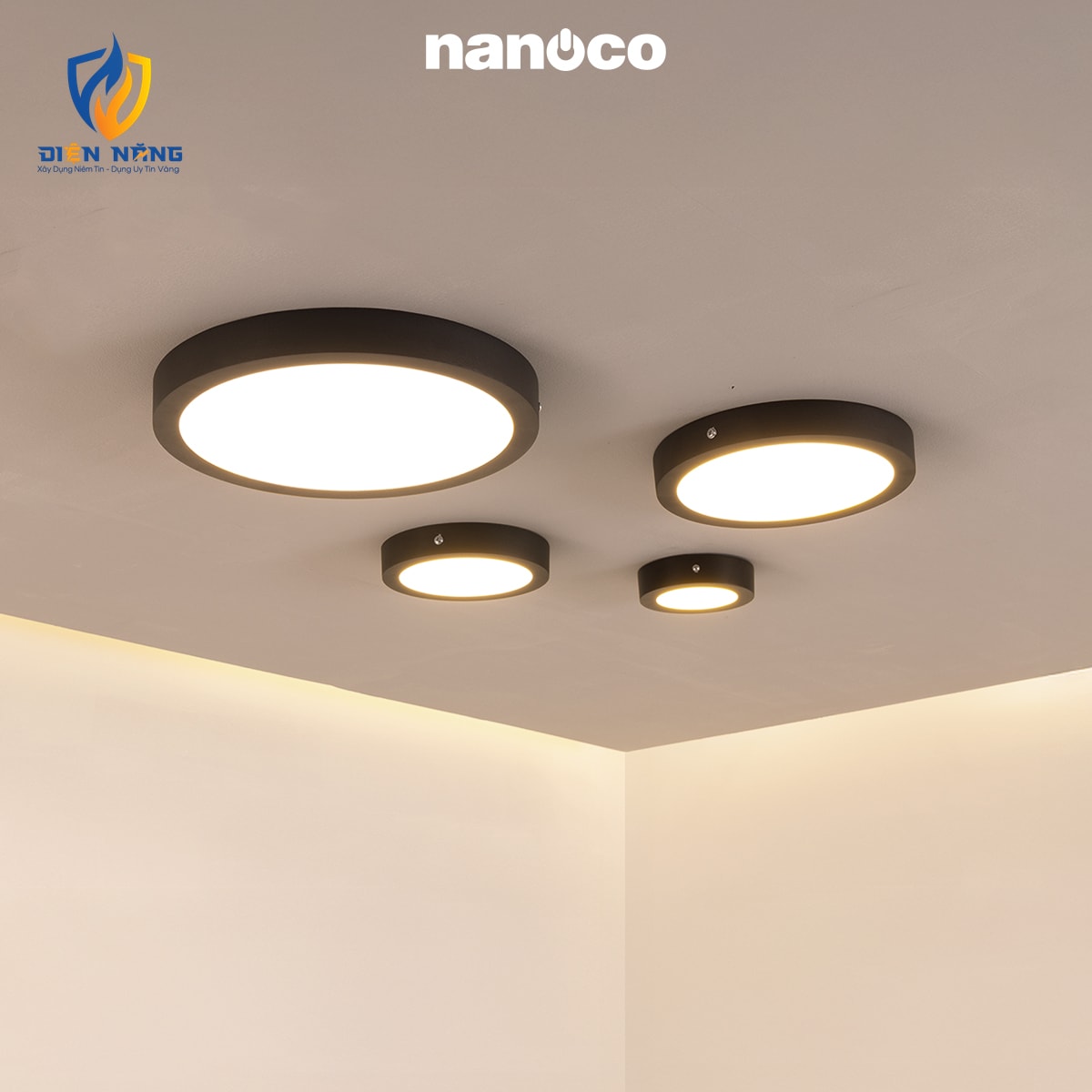 Đèn Panel LED đen, tròn 6W 3000K - anh 4