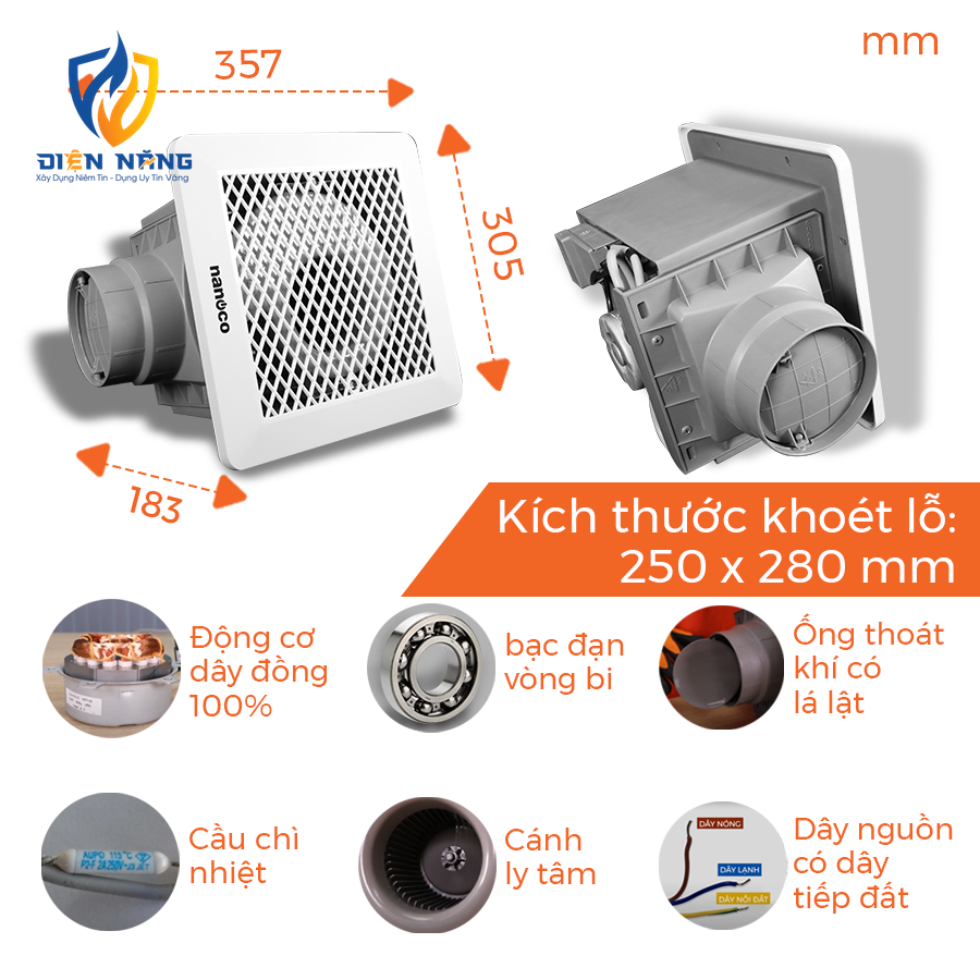Quạt hút trần NFV2521 - anh 3